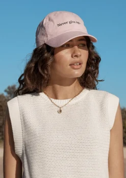 Lorna Jane Never Give Up Cap WashedSweetPink Discount