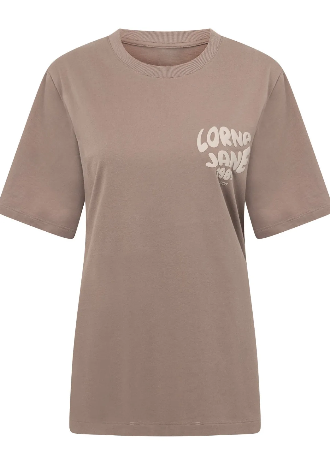 Lorna Jane Never Give Up Relaxed T-Shirt Bone Hot