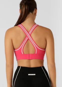 Lorna Jane Night Runner Sports Bra NeonRaspberry New