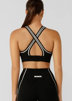 Lorna Jane Night Runner Sports Bra Black New