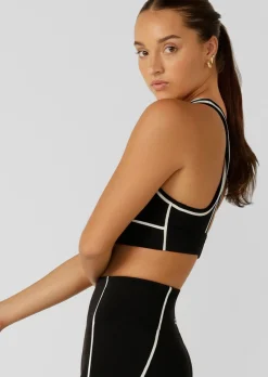 Lorna Jane Night Runner Sports Bra Black New