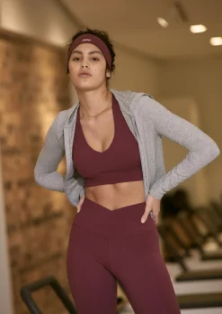 Lorna Jane Off Duty Longline Sports Bra Mulberry