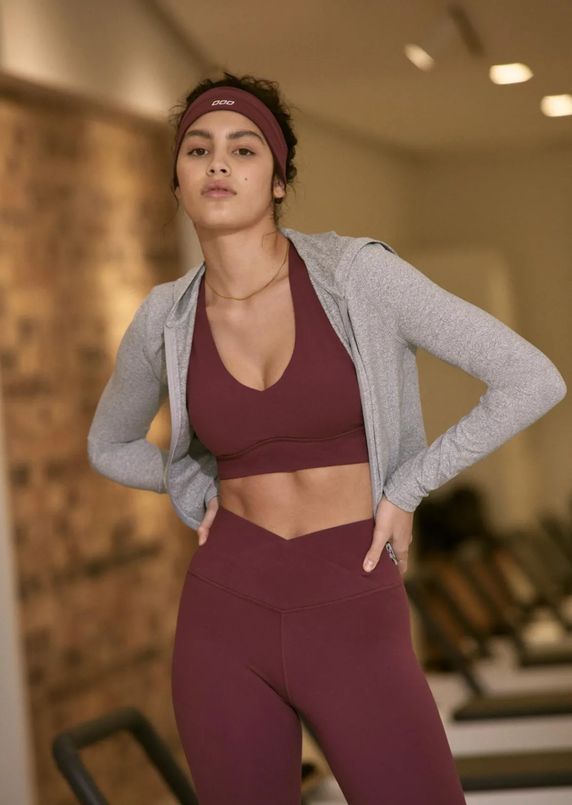 Lorna Jane Off Duty Longline Sports Bra Mulberry