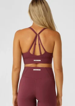Lorna Jane Off Duty Longline Sports Bra Mulberry