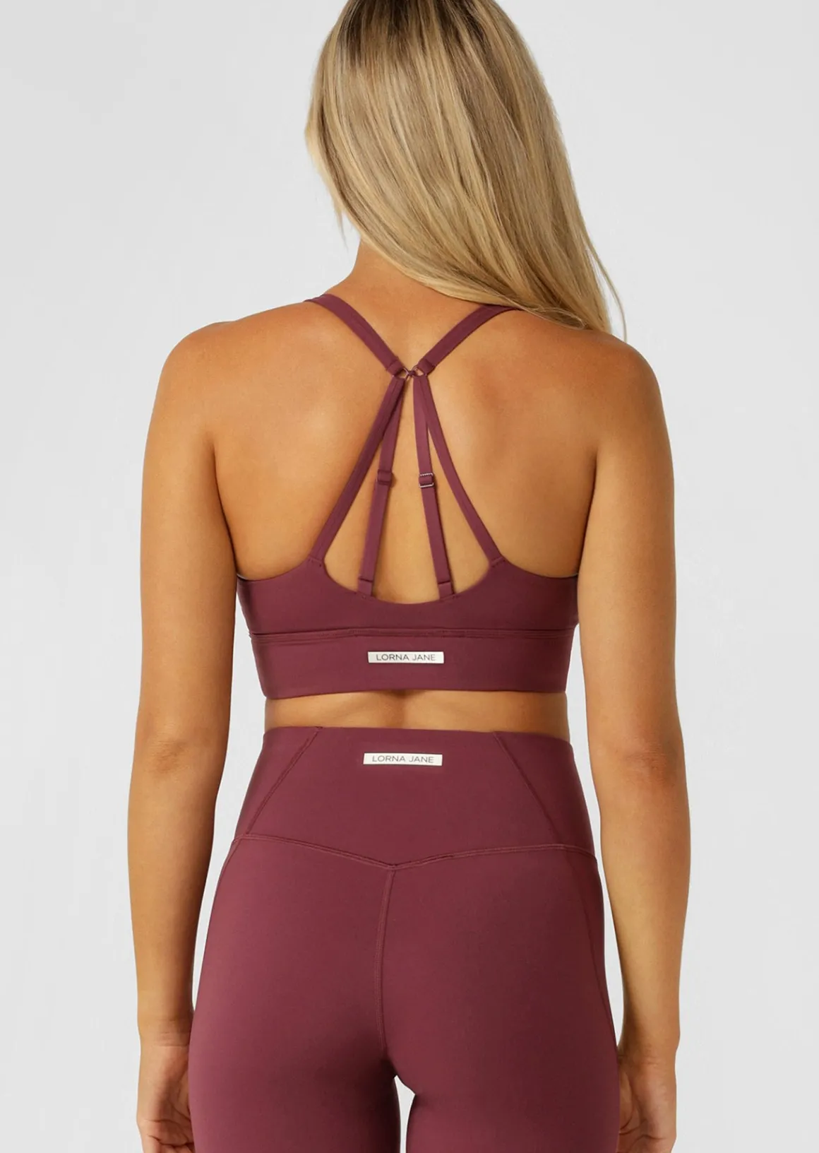 Lorna Jane Off Duty Longline Sports Bra Mulberry
