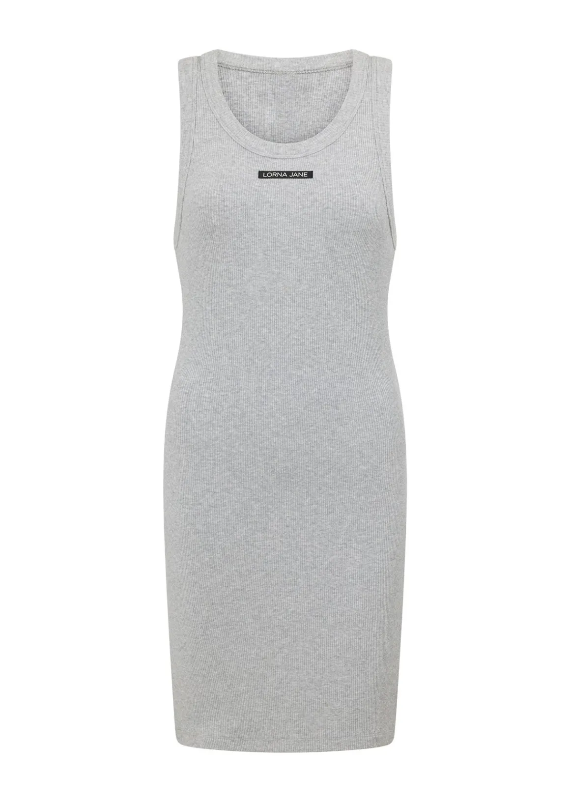 Lorna Jane On The Move Rib Tank Dress GreyMarl Hot