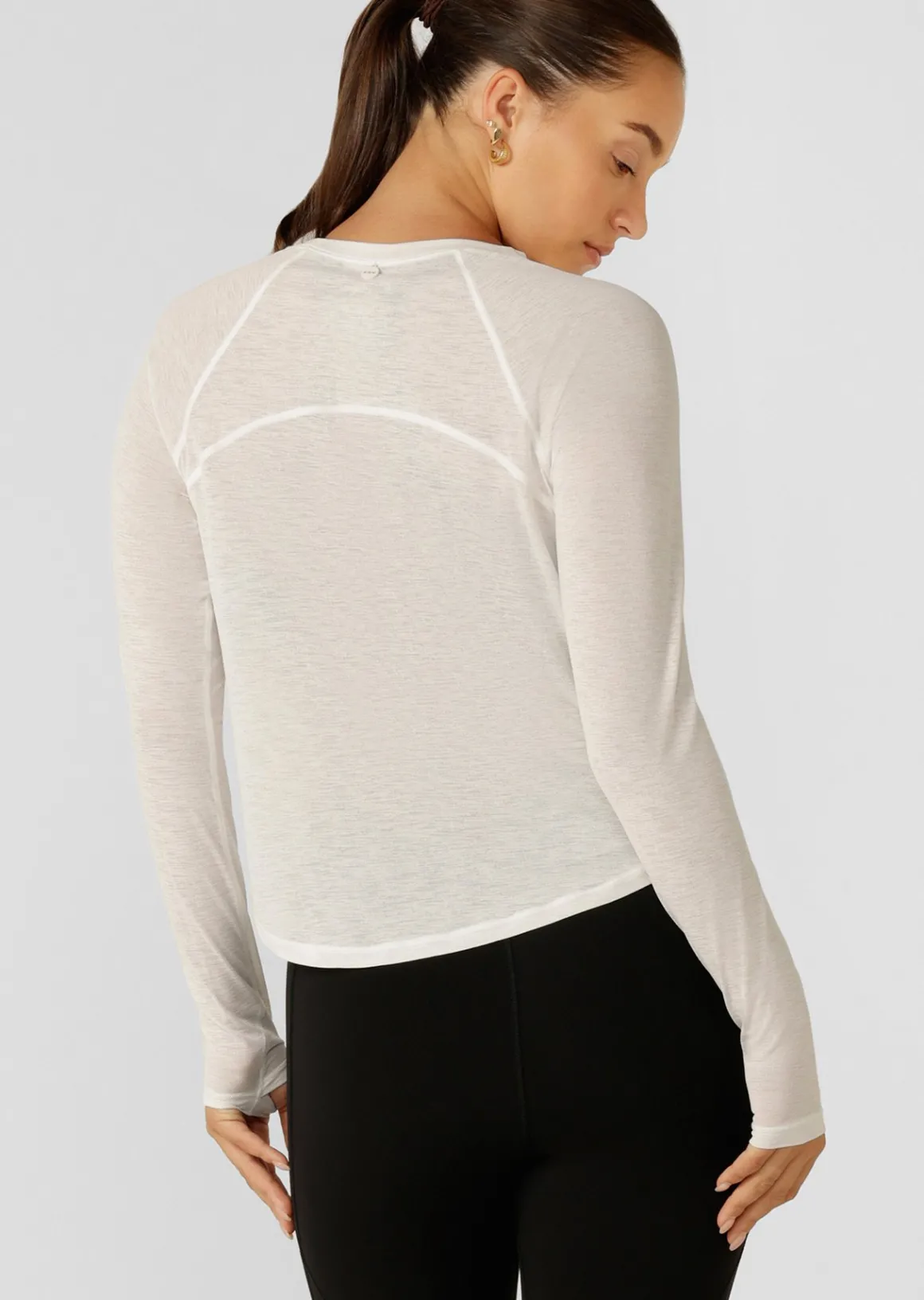 Lorna Jane On The Run Long Sleeve Top Porcelain Hot
