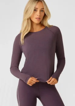 Lorna Jane On The Run Long Sleeve Top MidnightPlum Online