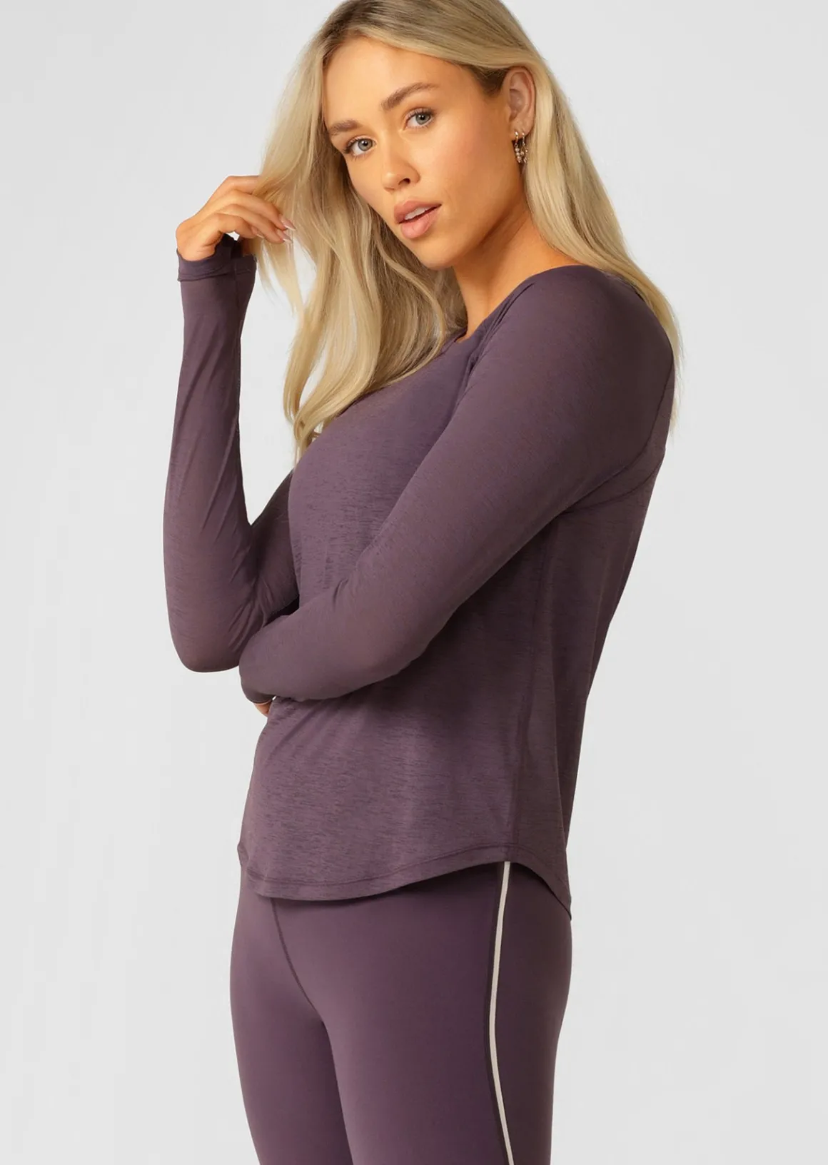 Lorna Jane On The Run Long Sleeve Top MidnightPlum Online