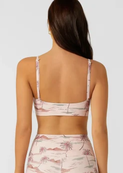 Lorna Jane Paradise Palm Swim Sport Bralette ParadisePalmPrint New