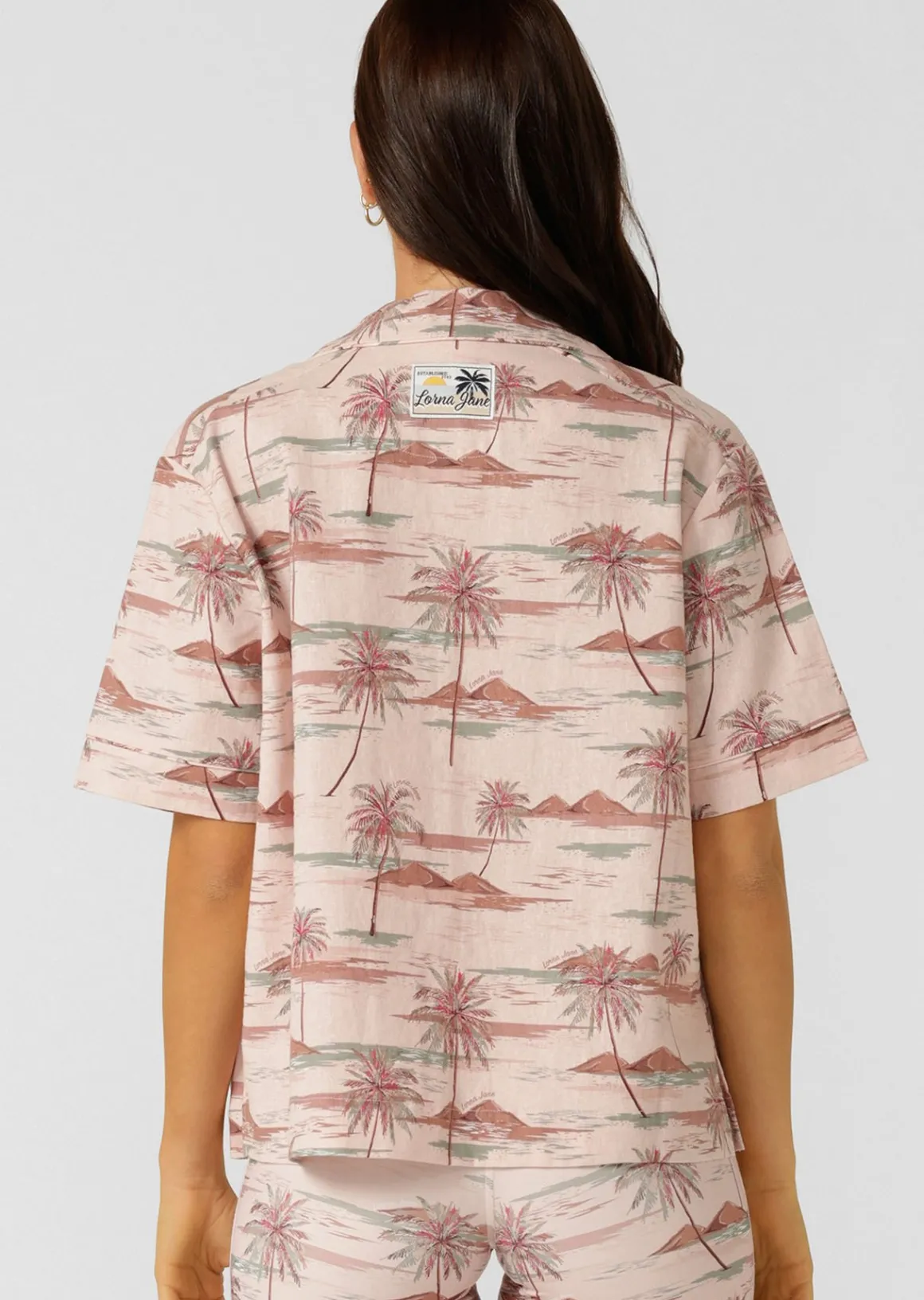 Lorna Jane Paradise Palm Weekend Shirt ParadisePalmPrint Clearance