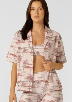 Lorna Jane Paradise Palm Weekend Shirt ParadisePalmPrint Clearance