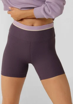 Lorna Jane Perfect Practice Rib 12Cm Bike Short MidnightPlum