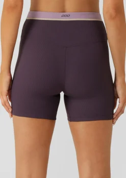 Lorna Jane Perfect Practice Rib 12Cm Bike Short MidnightPlum