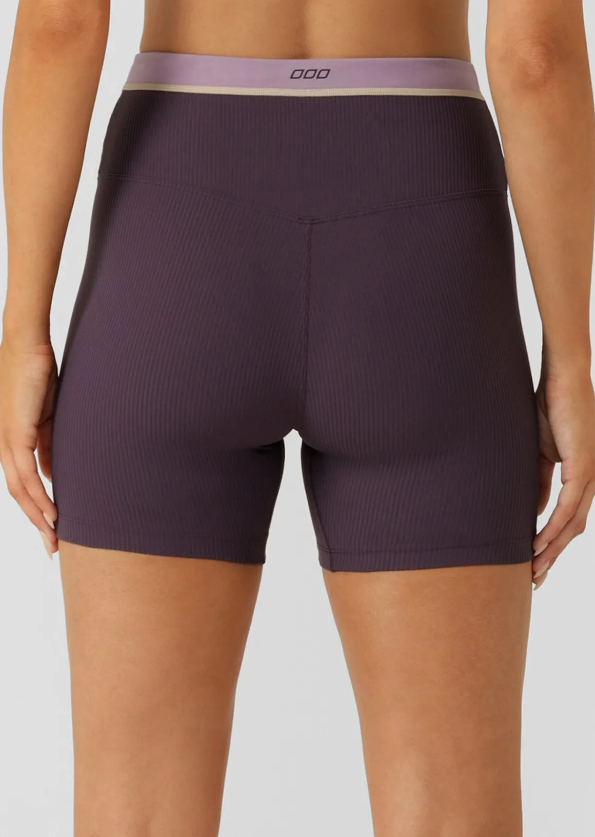 Lorna Jane Perfect Practice Rib 12Cm Bike Short MidnightPlum