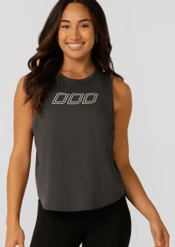 Lorna Jane Perform Active Tencel Tank Titanium Discount