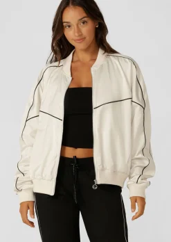 Lorna Jane Pipe Dream Satin Bomber Cream