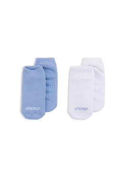 Lorna Jane 2PK Icon Pilates Grip Socks LightMoonlight&White Online