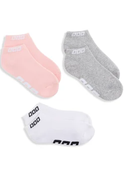 Lorna Jane 3PK Iconic Socks White&PinkSand&GreyMarl Sale