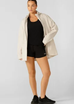Lorna Jane Rain Repeller Pocketed Waterproof Jacket Ivory