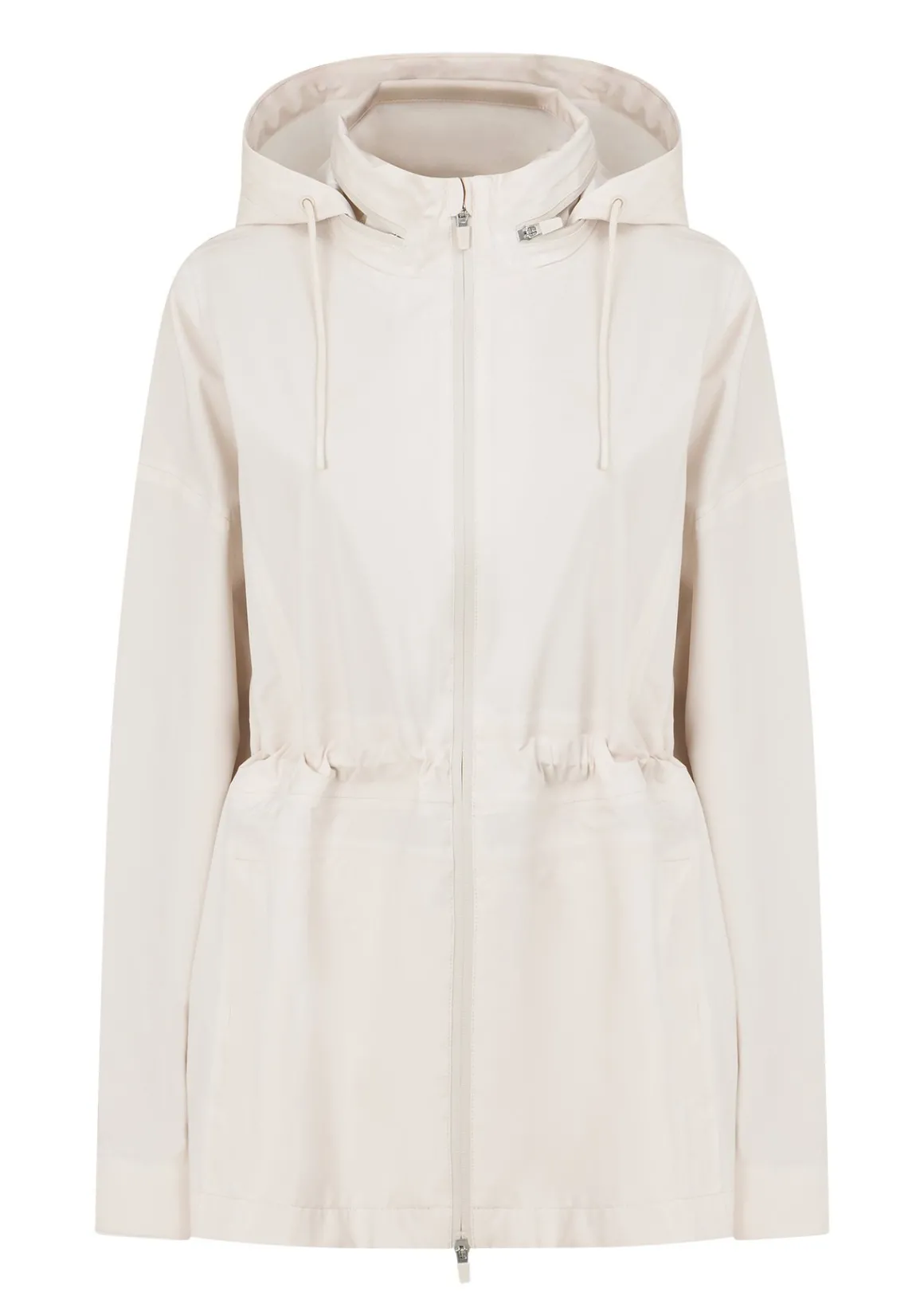 Lorna Jane Rain Repeller Pocketed Waterproof Jacket Ivory