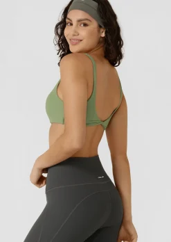 Lorna Jane Reform Rib Sports Bra GreenGoodness
