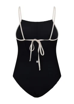 Lorna Jane Relaxation Crimped One Piece Black New