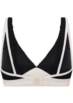 Lorna Jane Relaxation Crimped Swim Bra Black New