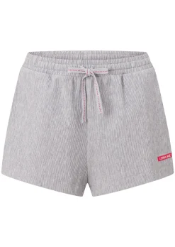 Lorna Jane Retreat Rib Lounge Shorts GreyMarl
