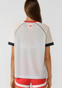 Lorna Jane Retro Revival Linen T-Shirt HeatherBlue Discount
