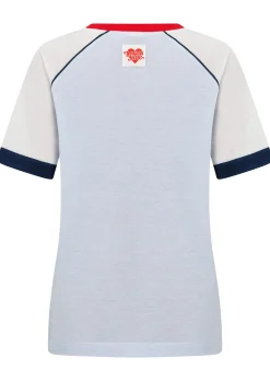 Lorna Jane Retro Revival Linen T-Shirt HeatherBlue Discount