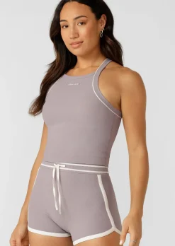 Lorna Jane Retro Rib Halter PurpleAsh Best