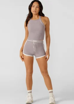 Lorna Jane Retro Rib Halter PurpleAsh Best