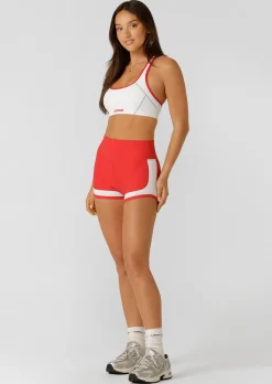 Lorna Jane Retro Rib Shorts Ginger