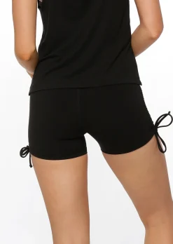 Lorna Jane Rouched Cheeky Bike Short Black