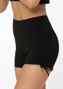 Lorna Jane Rouched Cheeky Bike Short Black
