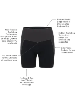 Lorna Jane Sculpt and Support No Ride Bike Short Black Discount