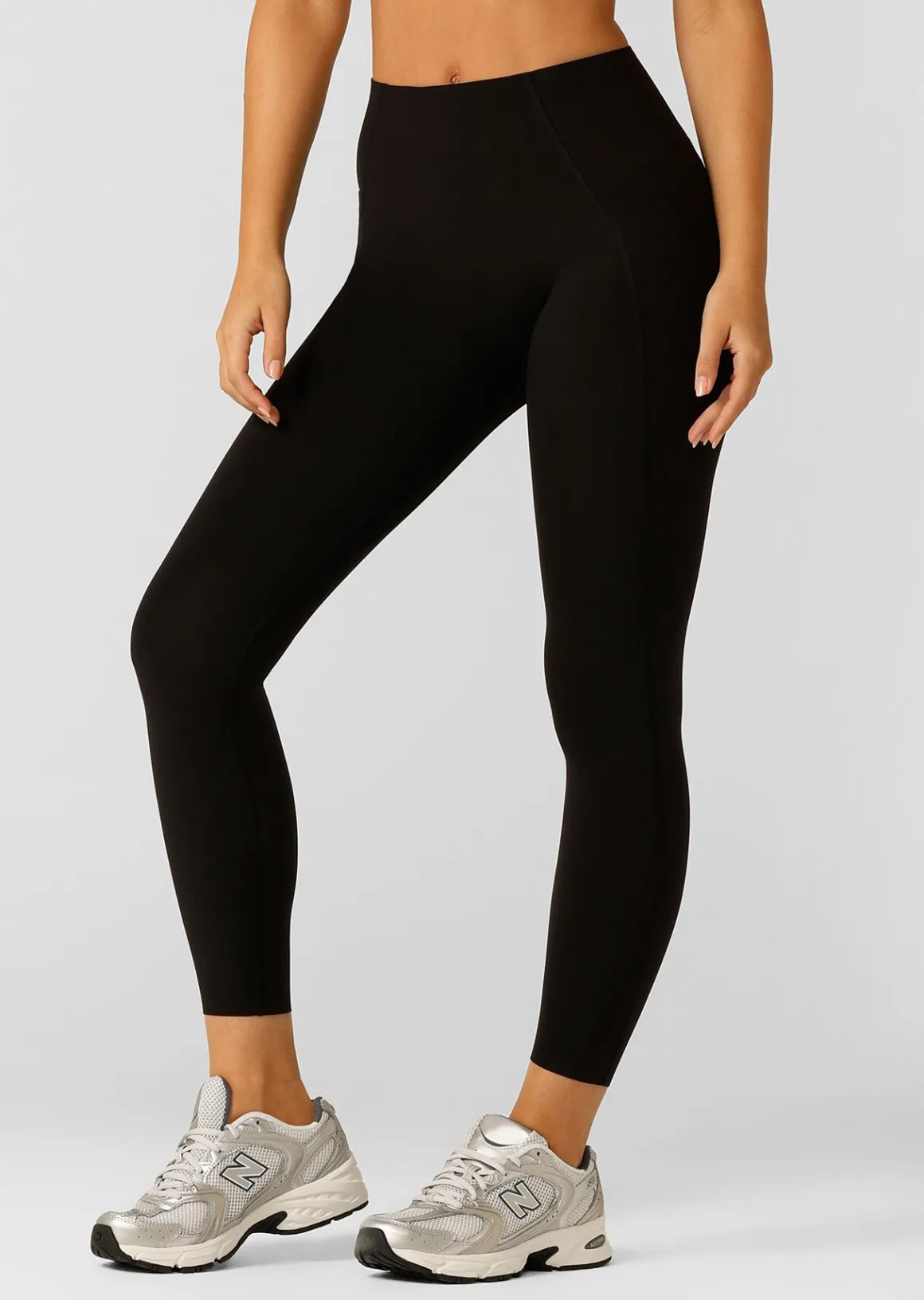 Lorna Jane Sculpt And Support No Ride Ankle Biter Leggings Black Sale