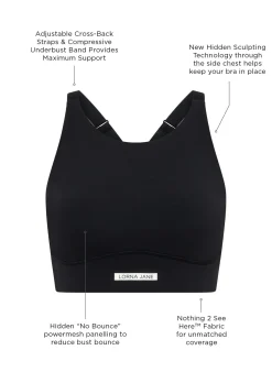 Lorna Jane Sculpt and Support Sports Bra Black