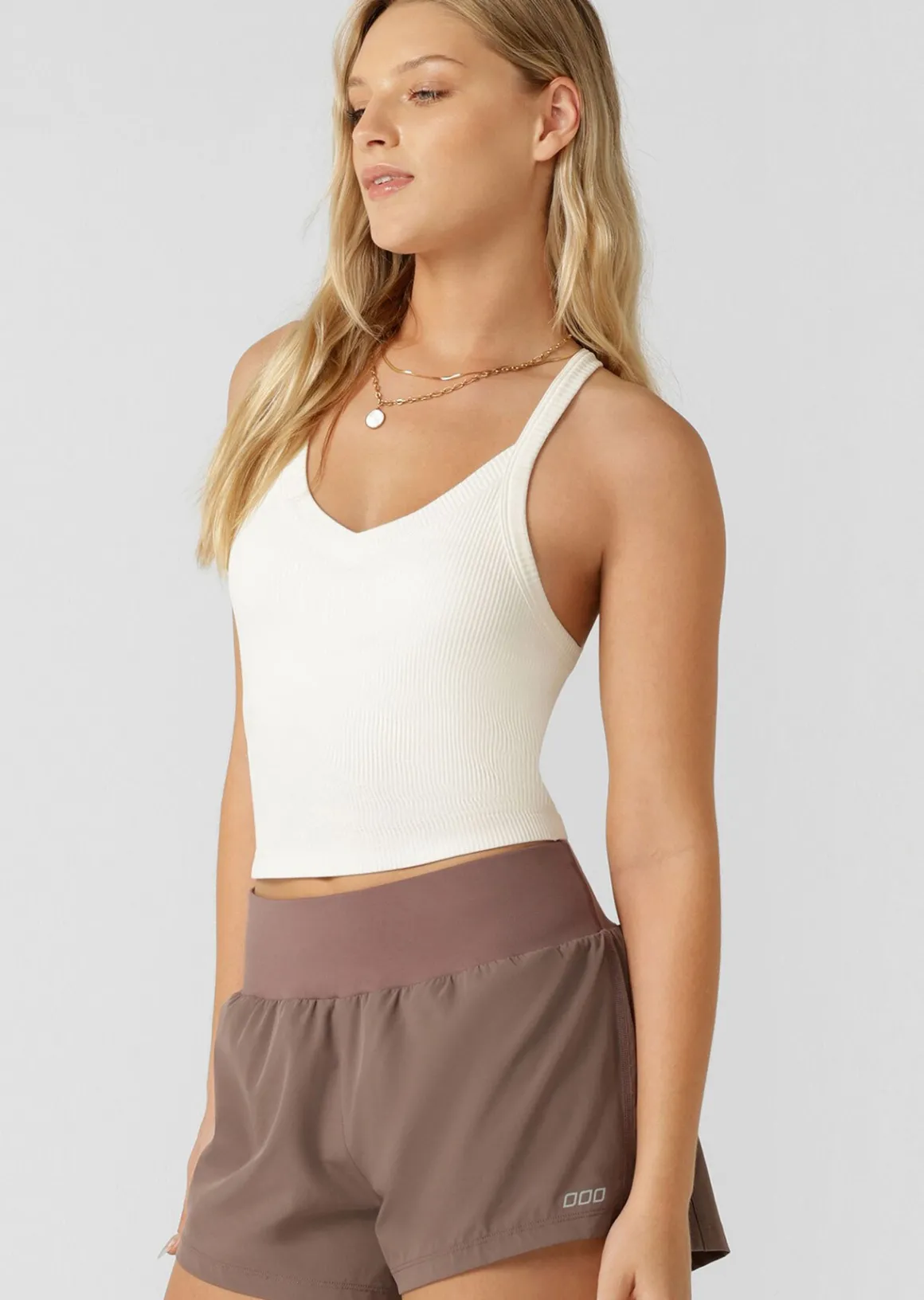 Lorna Jane Seamless Crop Tank Bra Combo Porcelain Outlet