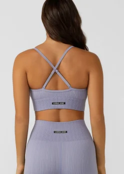 Lorna Jane Seamless Swim Longline Sports Bra Lavender