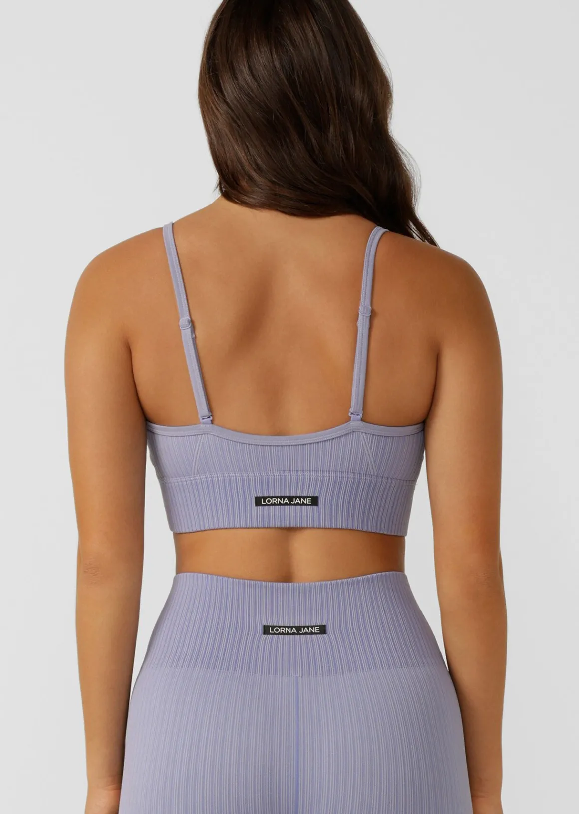 Lorna Jane Seamless Swim Longline Sports Bra Lavender