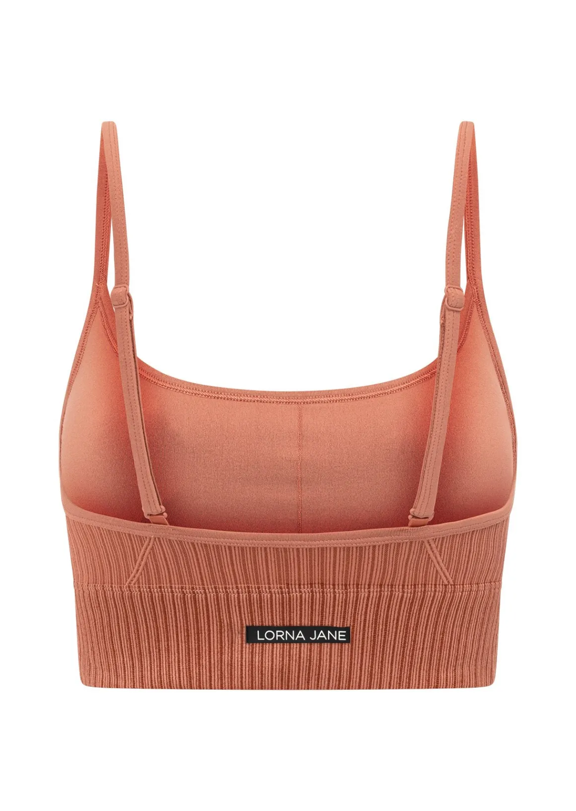 Lorna Jane Seamless Swim Longline Sports Bra RUST