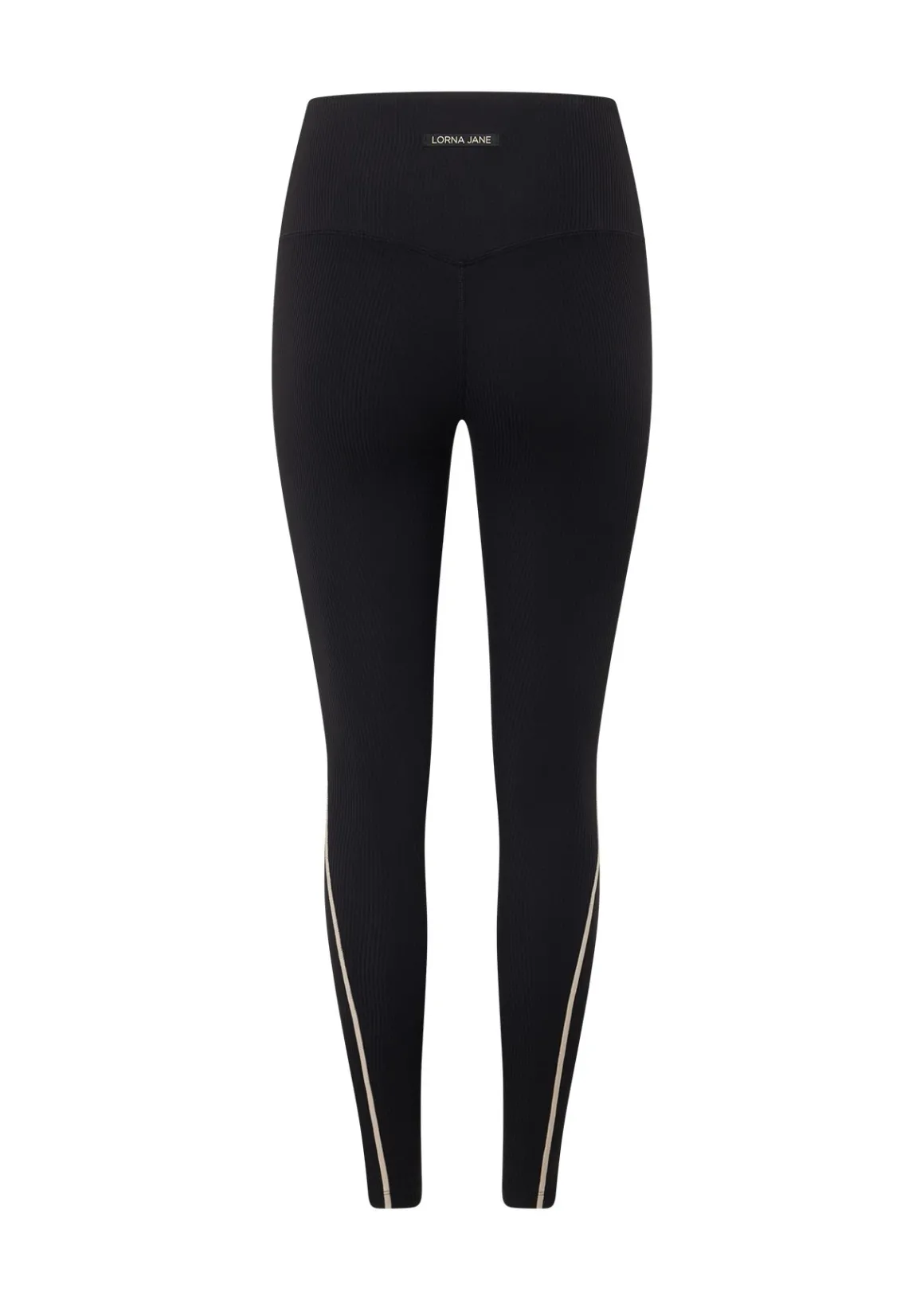 Lorna Jane Second Nature Luxe Rib Ankle Biter Leggings Black Hot