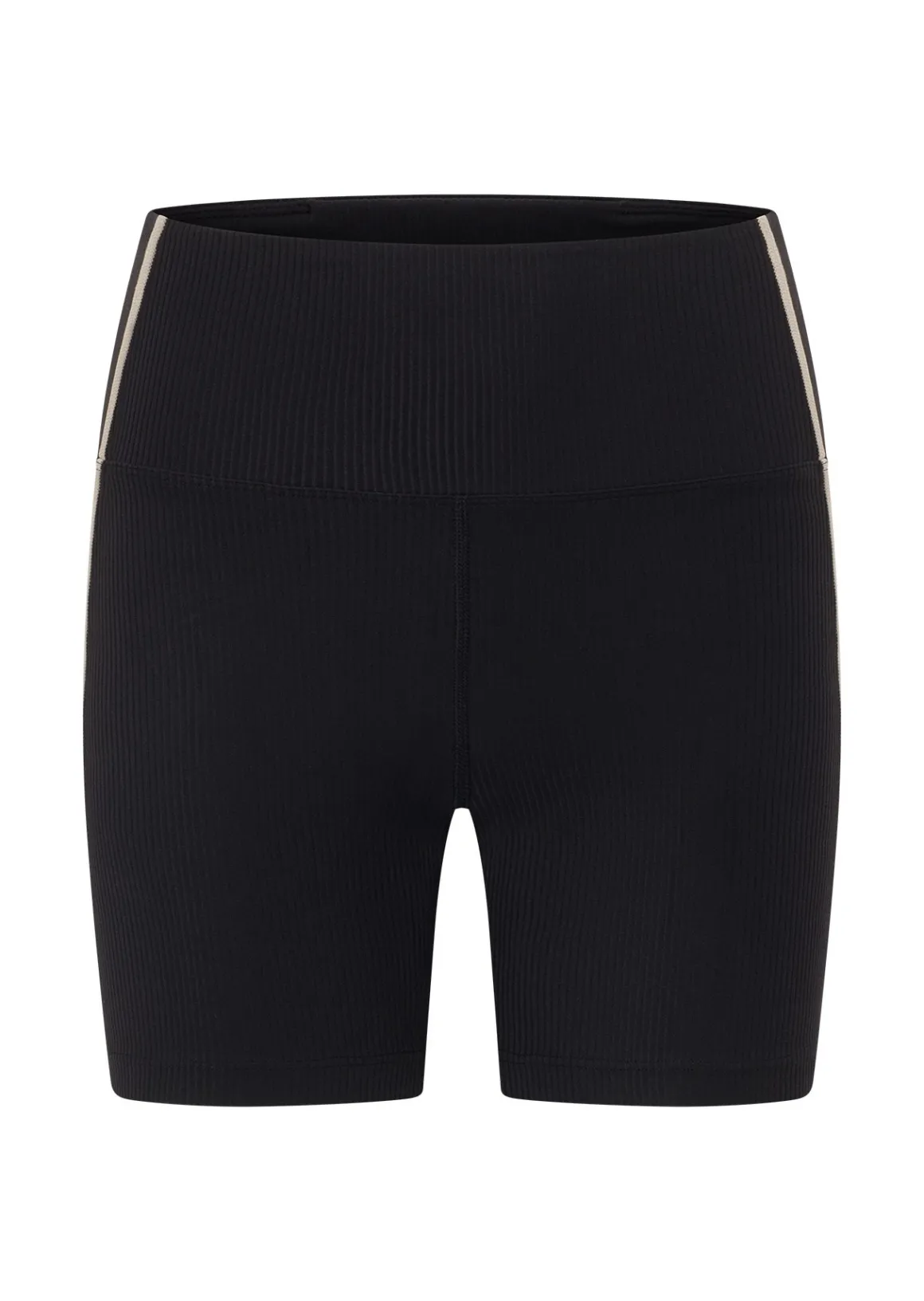 Lorna Jane Second Nature Luxe Rib 12cm Bike Shorts Black New