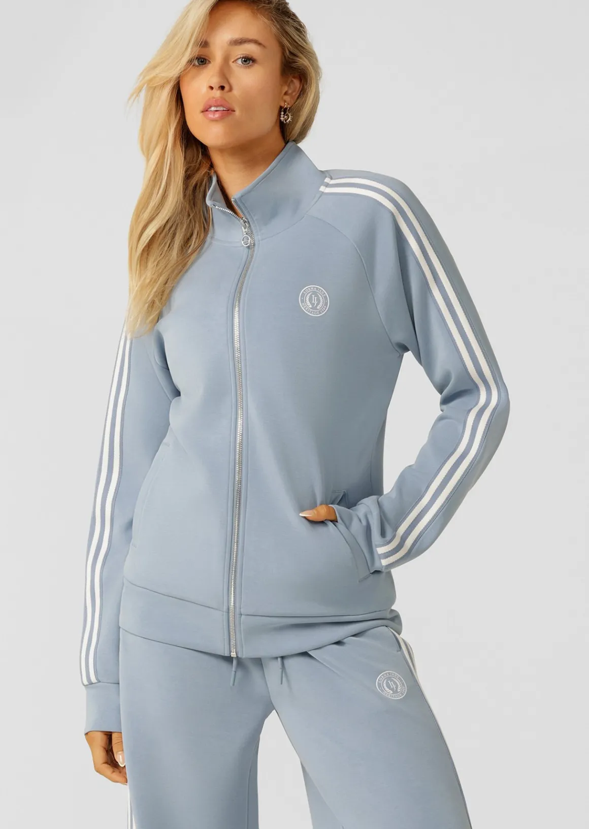Lorna Jane Sidelines Spacer Track Top GlacierBlue Sale