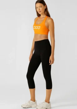 Lorna Jane Skinny Iconic Comfort Sports Bra Papaya Hot
