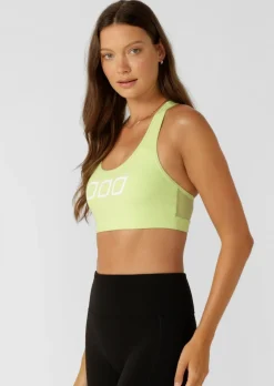 Lorna Jane Skinny Iconic Comfort Sports Bra GlowGreen Outlet