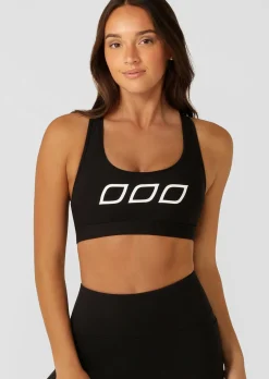 Lorna Jane Skinny Iconic Comfort Sports Bra Black New