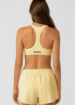 Lorna Jane Sleek Comfort All Day Sports Bra LemonCream Hot